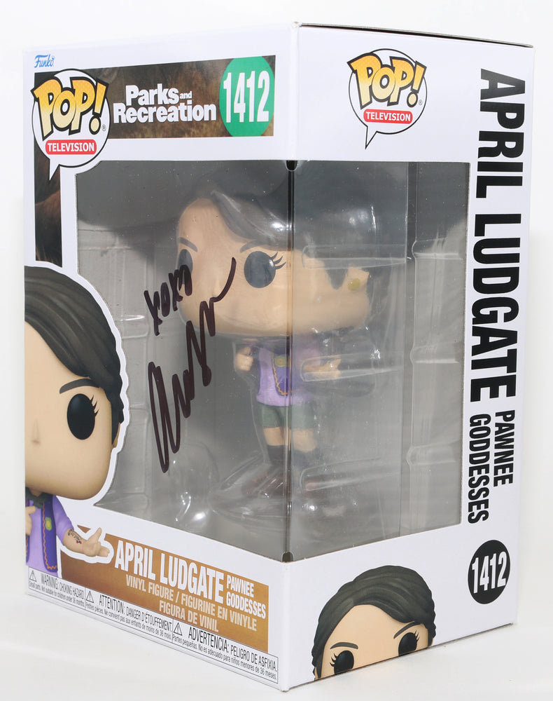 
                  
                    Aubrey Plaza as April Ludgate in Parks & Recreation Signed Funko POP! #1412
                  
                