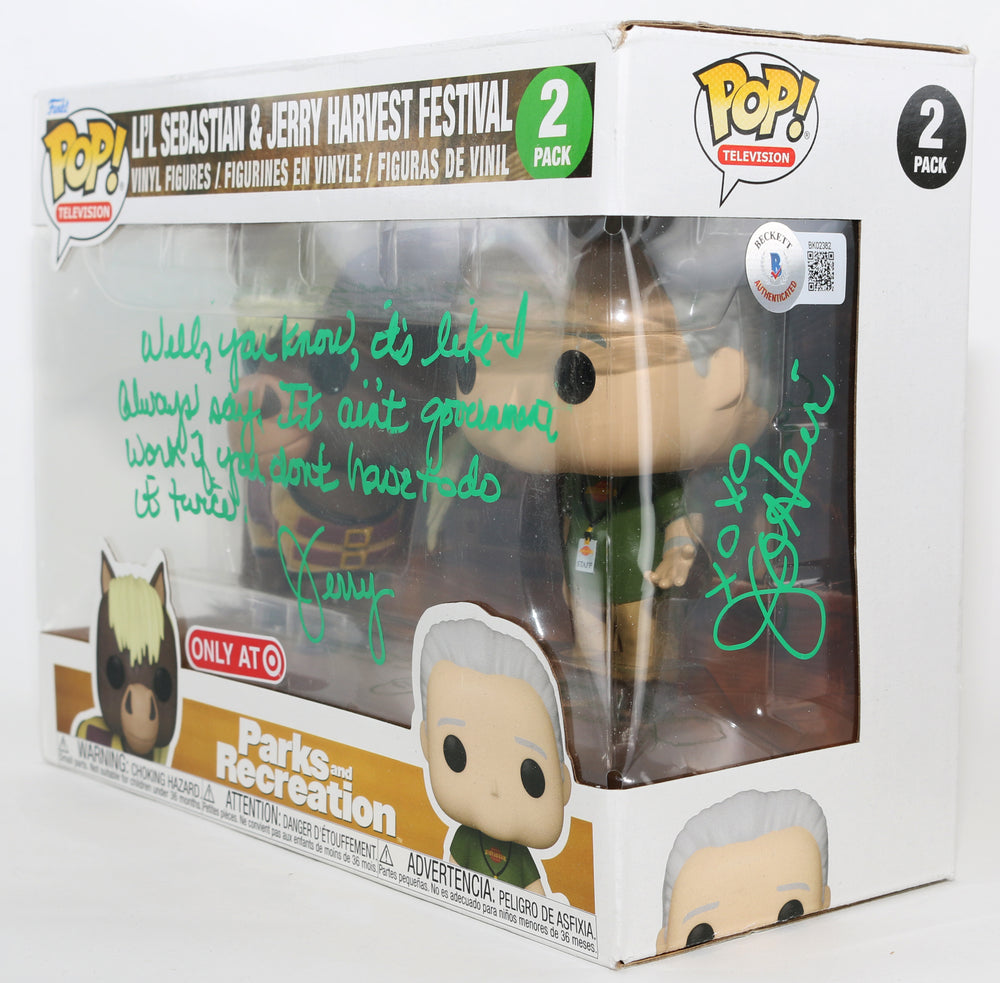
                  
                    Jim O'Heir as Jerry Gergich in Parks & Recreation Signed Funko POP! 2-Pack with Character Name & Quote
                  
                
