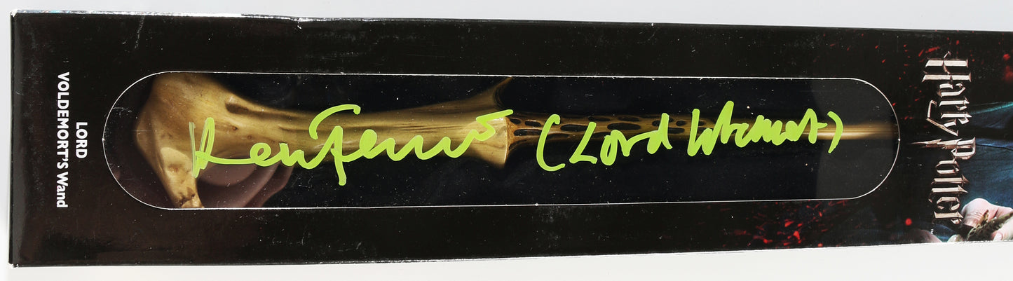 
                  
                    Ralph Fiennes as Lord Voldemort in Harry Potter & the Deathly Hallows – Part 2 Signed Prop Replica Wand with Character Name
                  
                