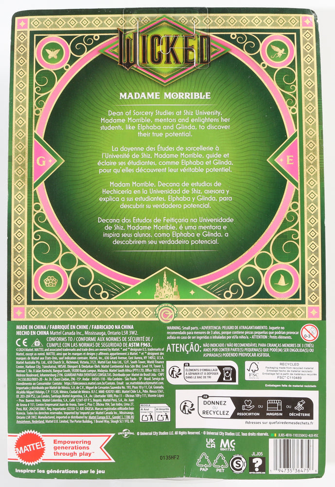 
                  
                    Michelle Yeoh as Madame Morrible in Wicked Signed Mattel Action Figure Doll
                  
                