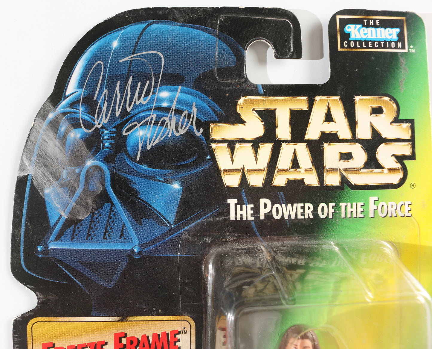 
                  
                    Carrie Fisher as Princess Leia in Star Wars: Return of the Jedi POTF Power of the Force Kenner Hasbro 1997 Signed Action Figure
                  
                