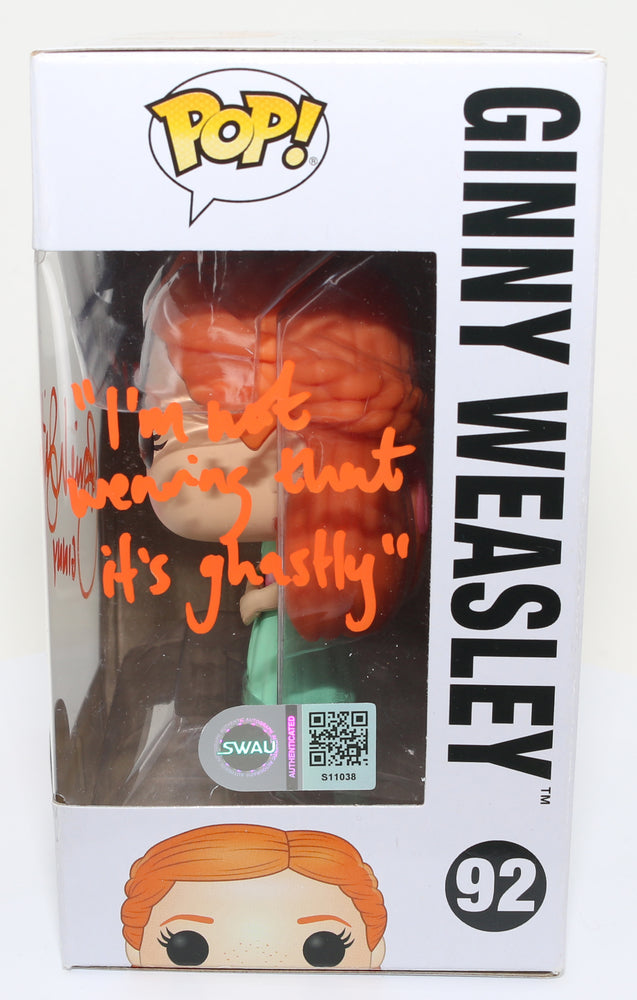 
                  
                    Bonnie Wright as Ginny Weasley in Harry Potter (SWAU) Signed Funko POP! #92 with Character Name and Quote
                  
                