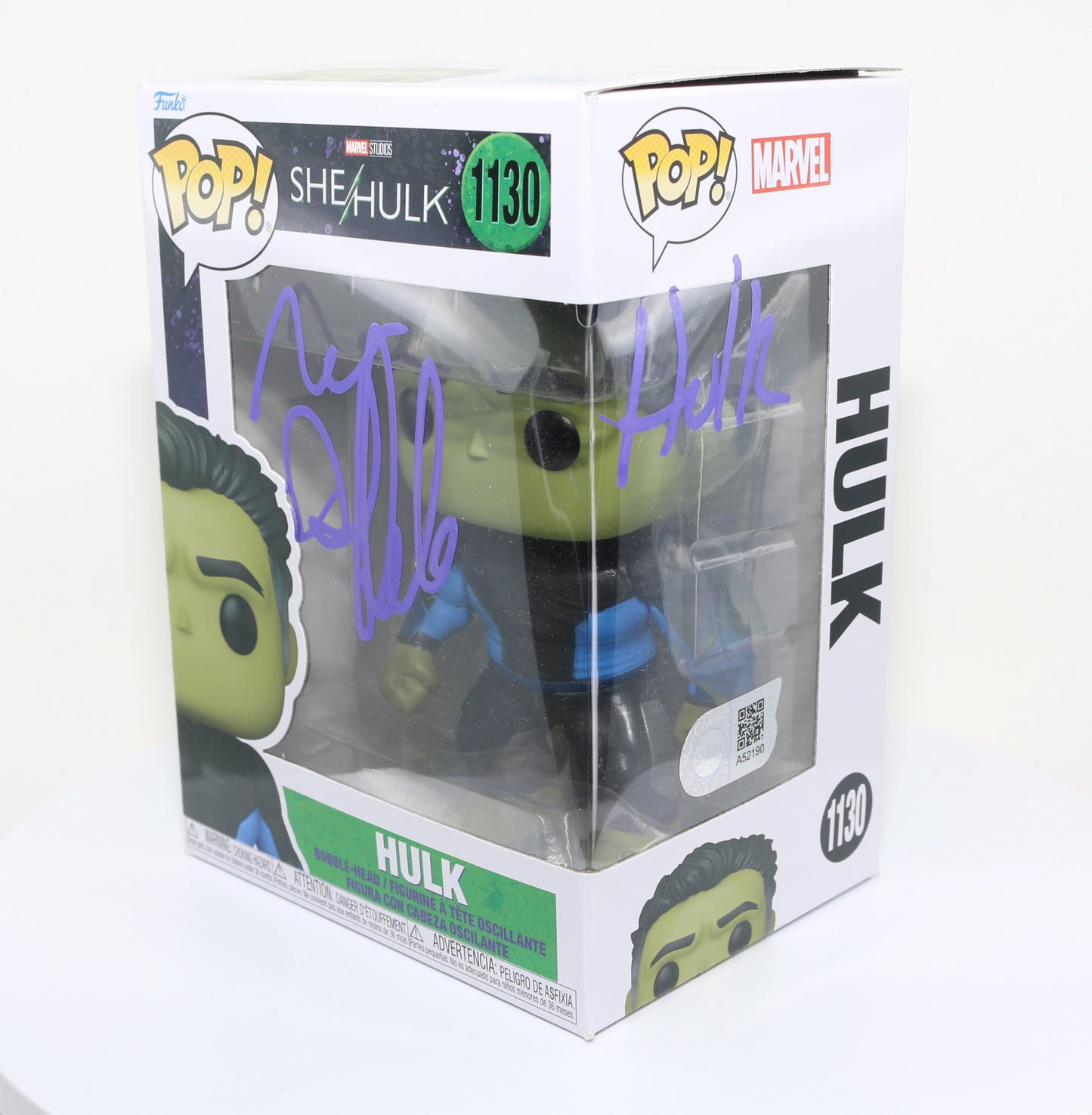
                  
                    Mark Ruffalo as the Hulk in She-Hulk (SWAU) Signed Funko POP! #1130 with Character Name
                  
                