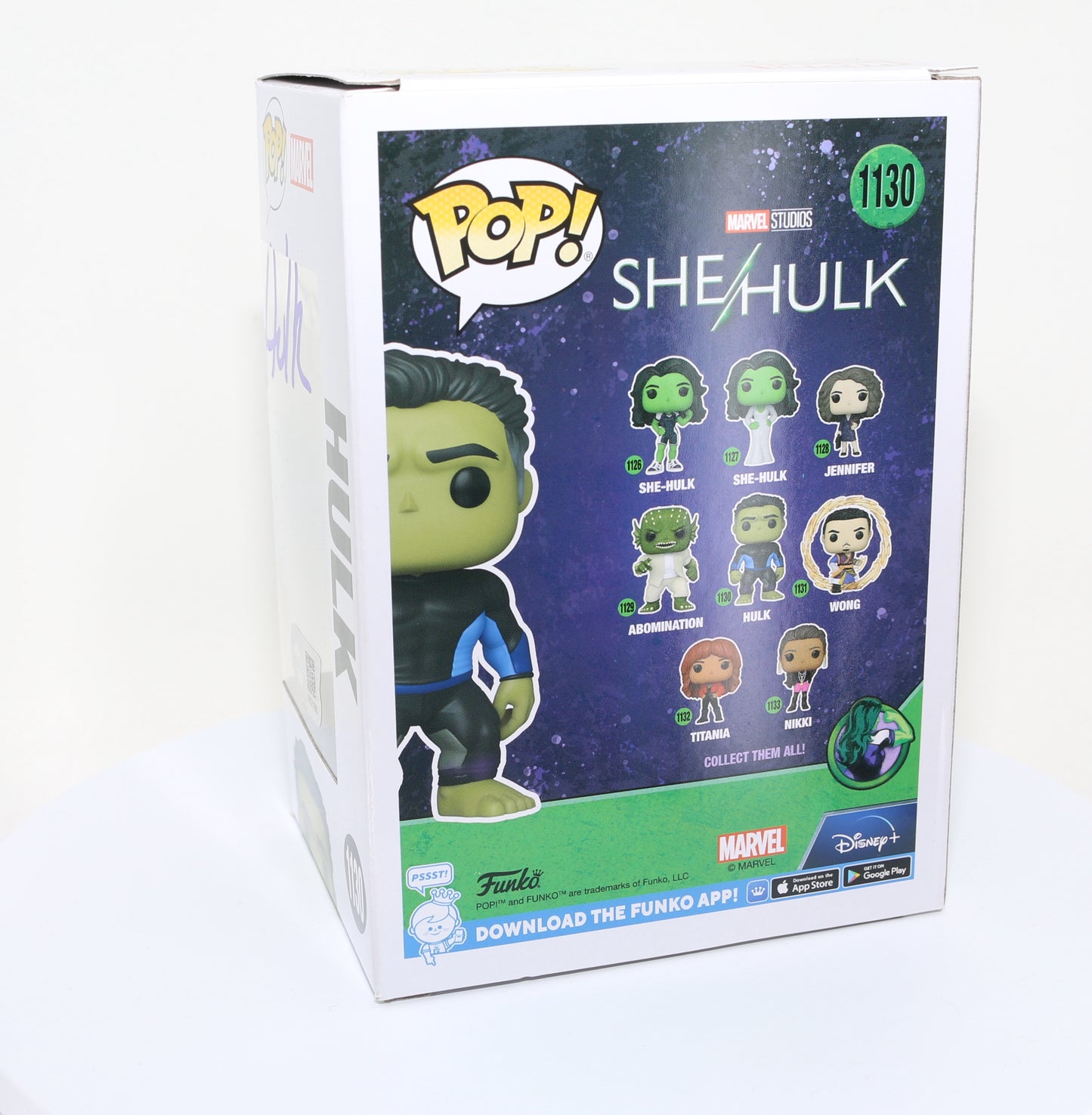 
                  
                    Mark Ruffalo as the Hulk in She-Hulk (SWAU) Signed Funko POP! #1130 with Character Name
                  
                