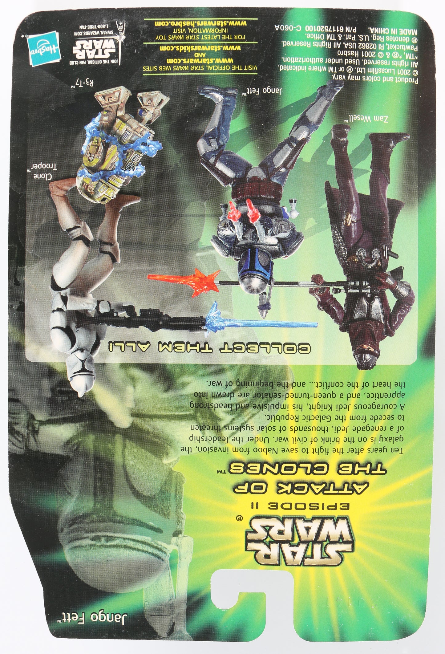 
                  
                    Temuera Morrison as Jango Fett in Star Wars Episode II: Attack of the Clones (Topps) Hasbro 2001 Signed Action Figure with Character Name
                  
                