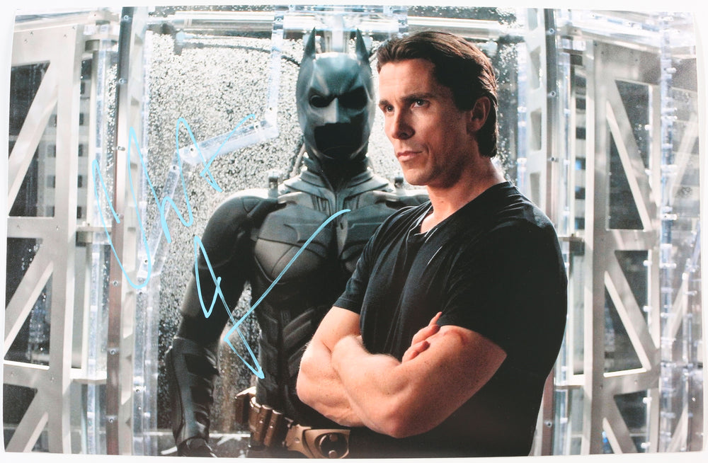 Christian Bale as Bruce Wayne / Batman in The Dark Knight Rises Signed 11x17 Photo