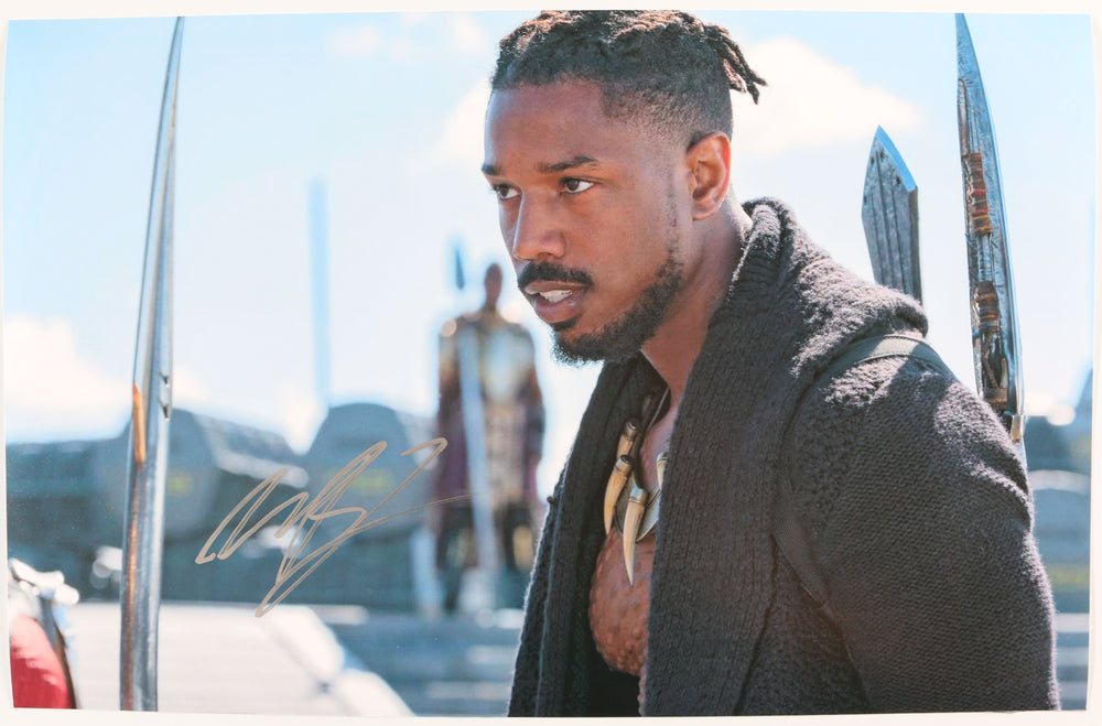 Michael B. Jordan as Killmonger in Black Panther Signed 11x17 Photo