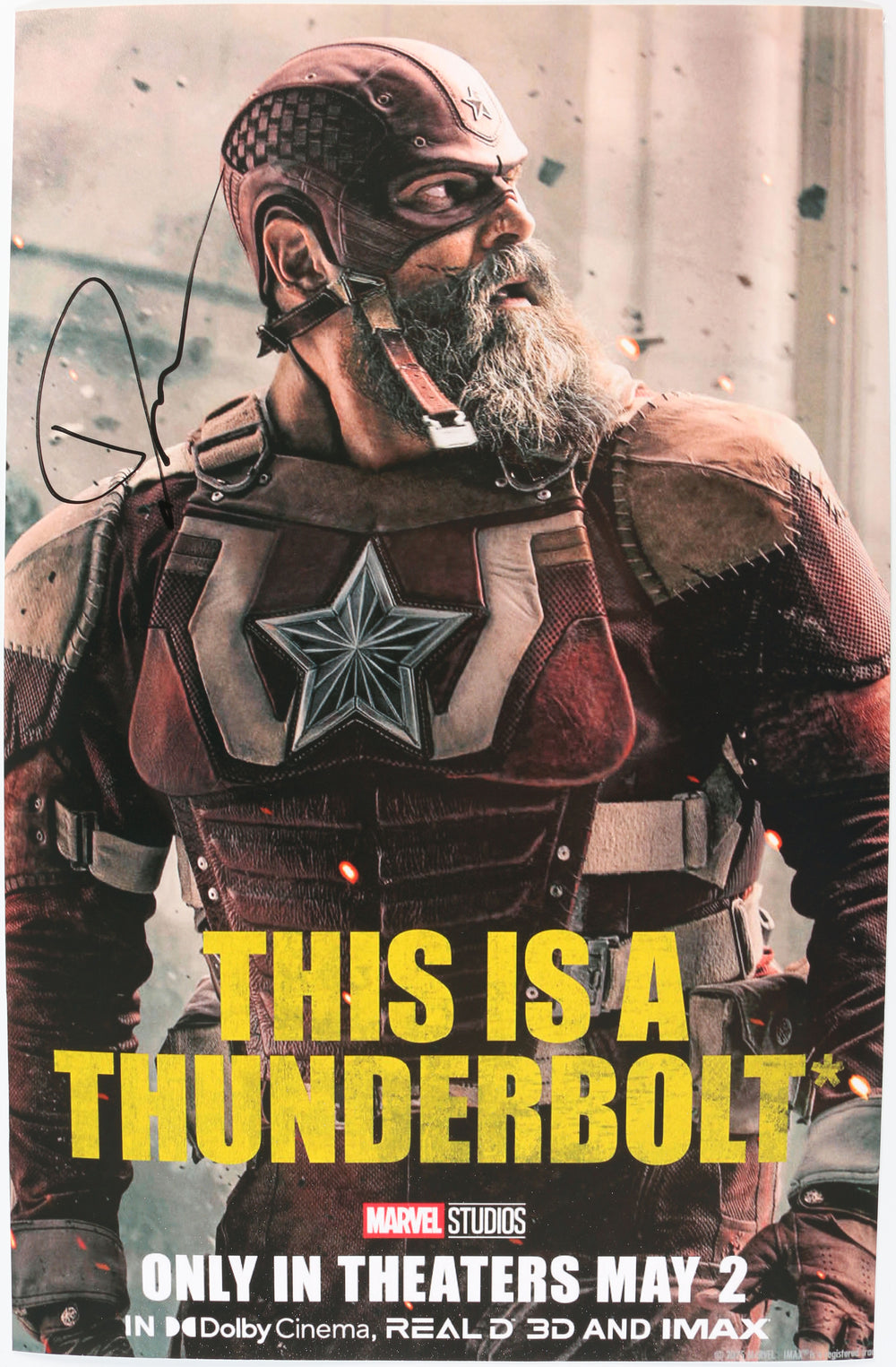 David Harbour as Alexei Shostakov in Marvel's Thunderbolts* / The New Avengers Signed 11x17 Mini Poster