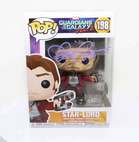 Chris Pratt as Star-Lord in Guardians of the Galaxy Vol. 2 (SWAU) Signed Funko POP! #198