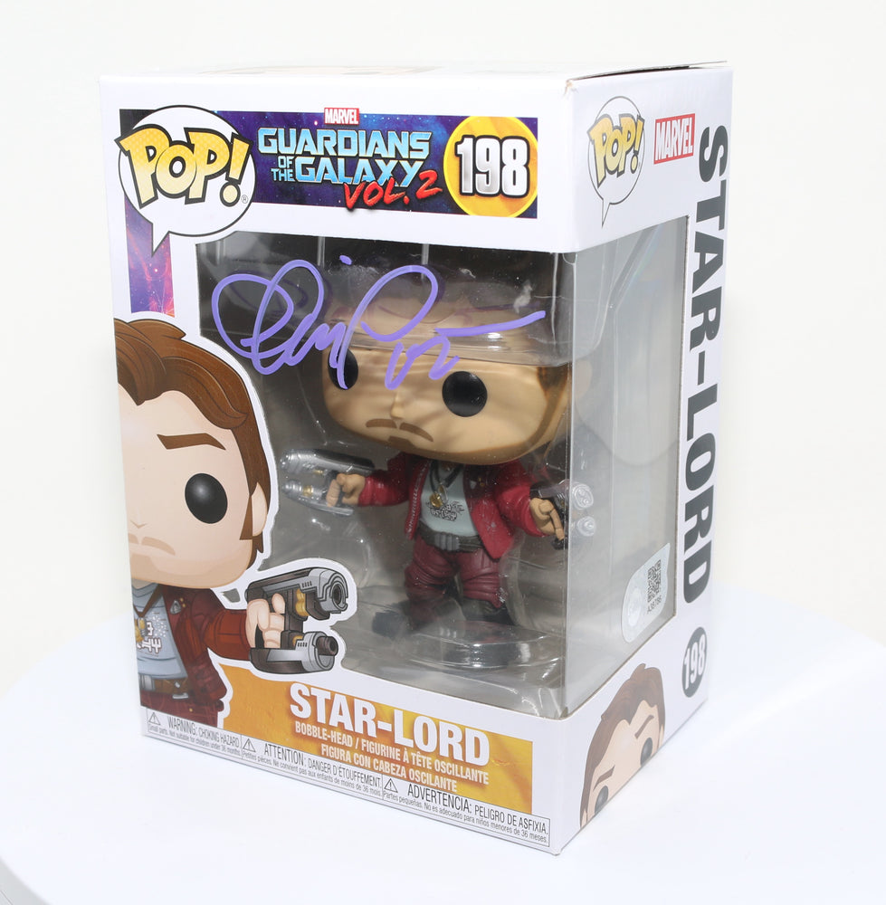 
                  
                    Chris Pratt as Star-Lord in Guardians of the Galaxy Vol. 2 (SWAU) Signed Funko POP! #198
                  
                