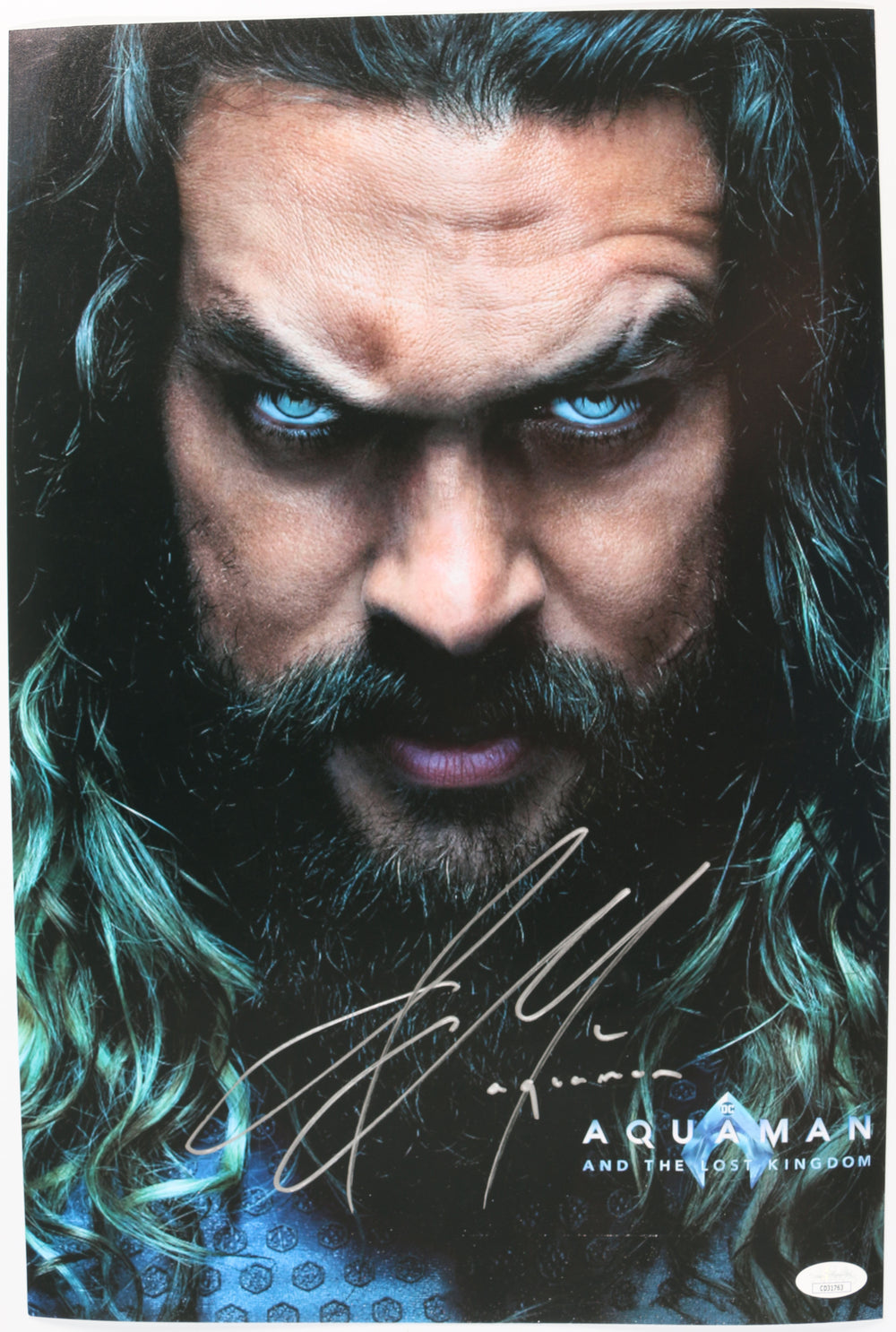 Jason Momoa as Aquaman in Aquaman & the Lost Kingdom (JSA) Signed 12x18 Mini Poster with Character Name