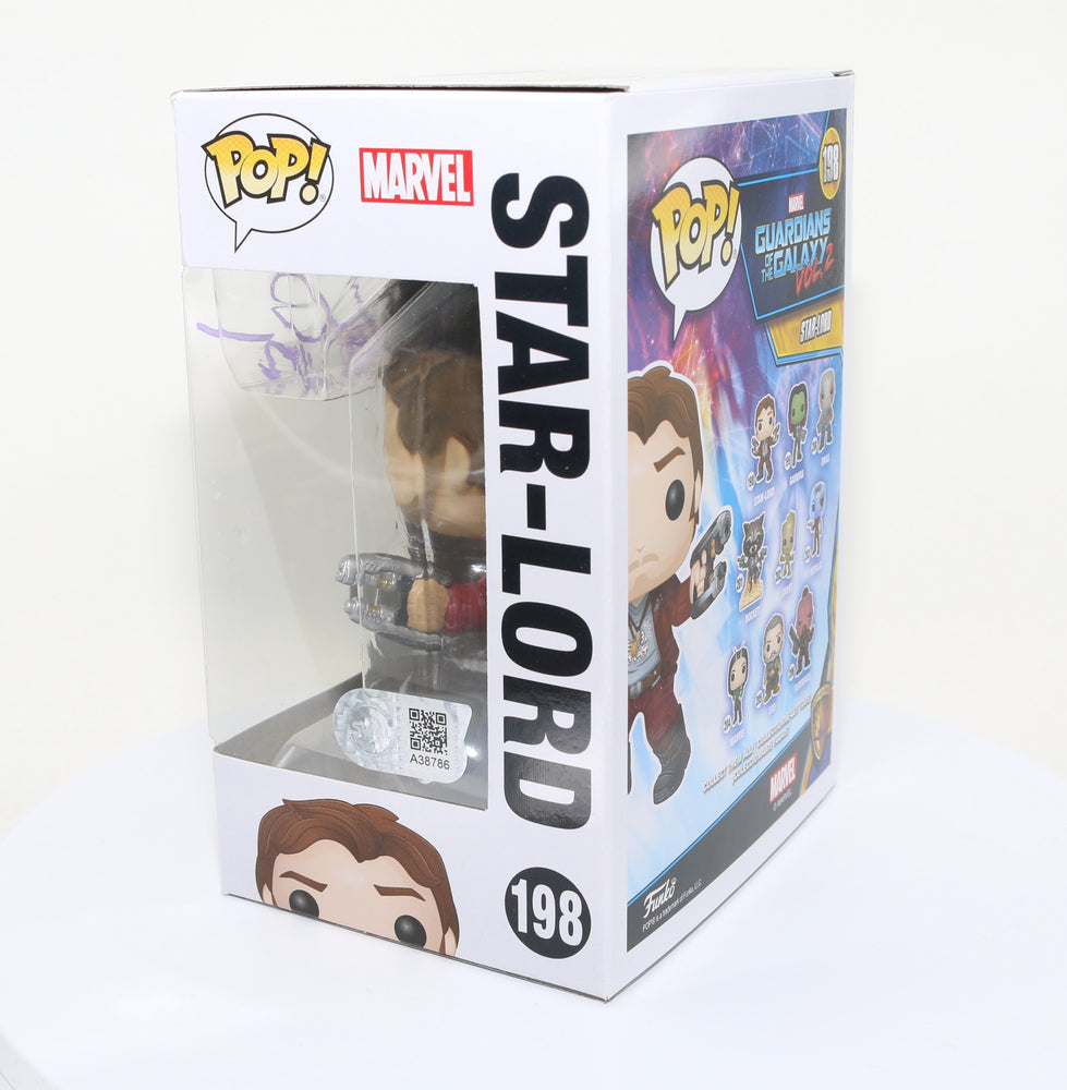 
                  
                    Chris Pratt as Star-Lord in Guardians of the Galaxy Vol. 2 (SWAU) Signed Funko POP! #198
                  
                