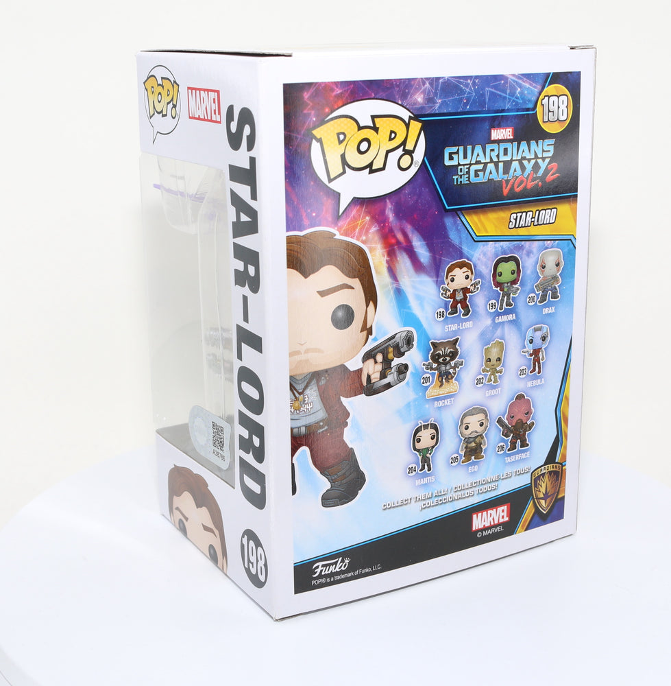 
                  
                    Chris Pratt as Star-Lord in Guardians of the Galaxy Vol. 2 (SWAU) Signed Funko POP! #198
                  
                