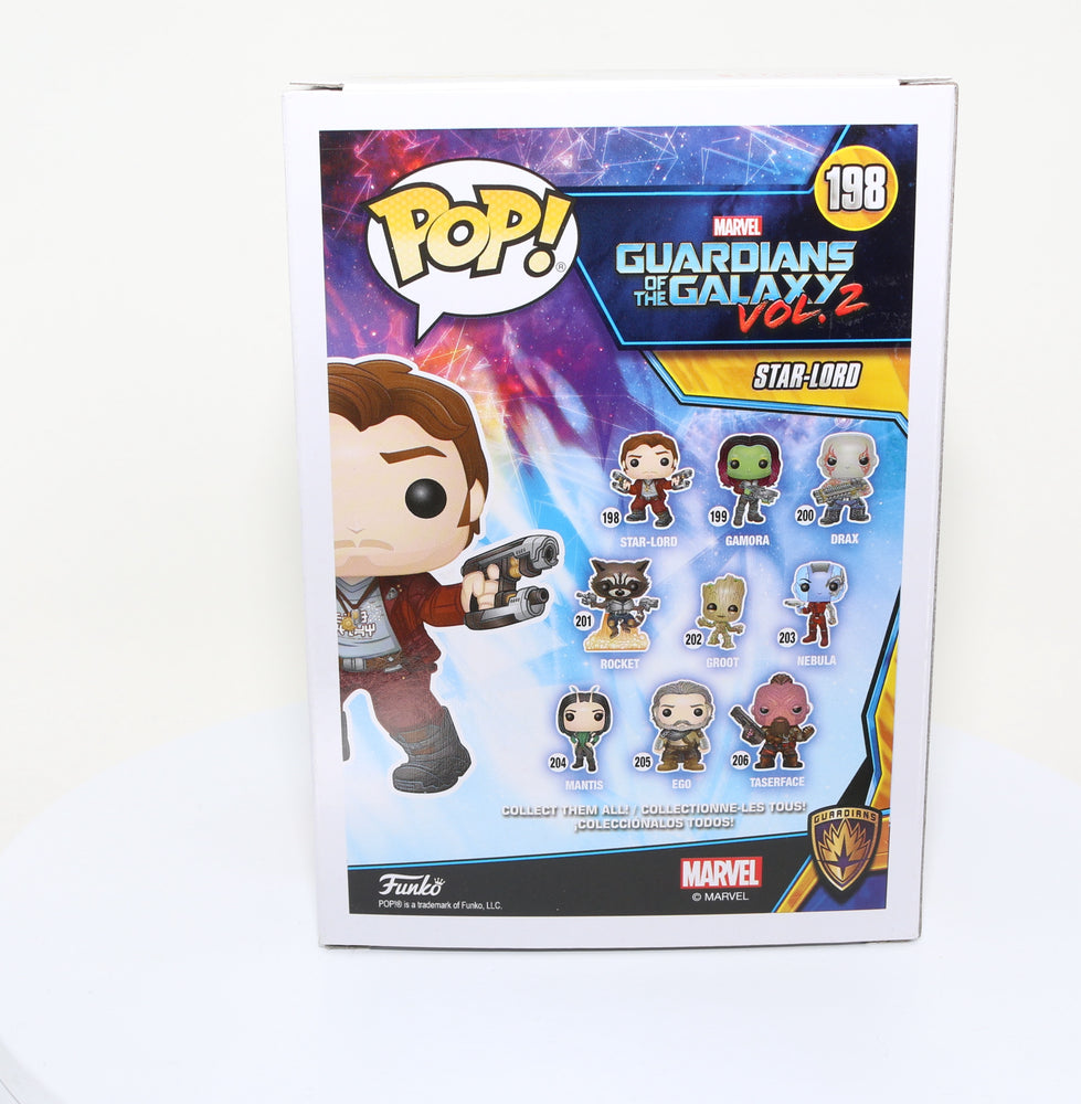 
                  
                    Chris Pratt as Star-Lord in Guardians of the Galaxy Vol. 2 (SWAU) Signed Funko POP! #198
                  
                