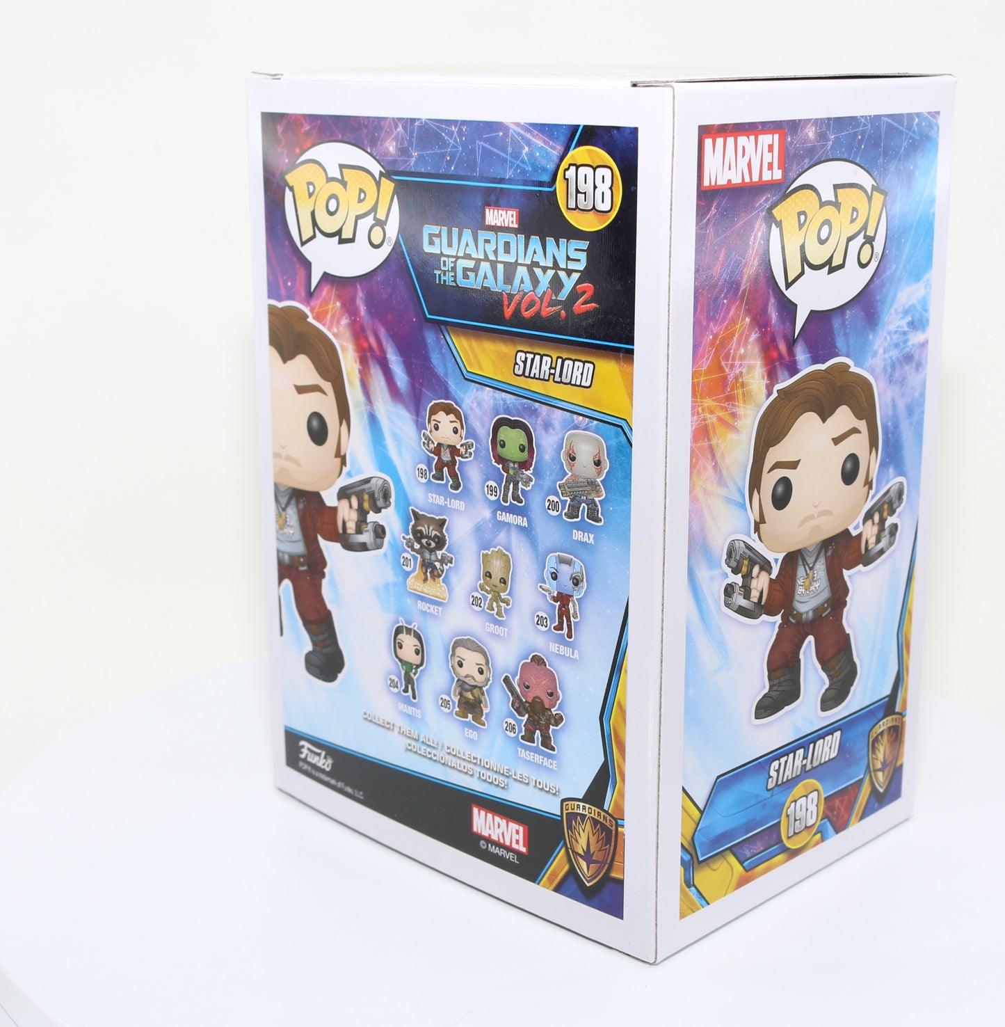 
                  
                    Chris Pratt as Star-Lord in Guardians of the Galaxy Vol. 2 (SWAU) Signed Funko POP! #198
                  
                