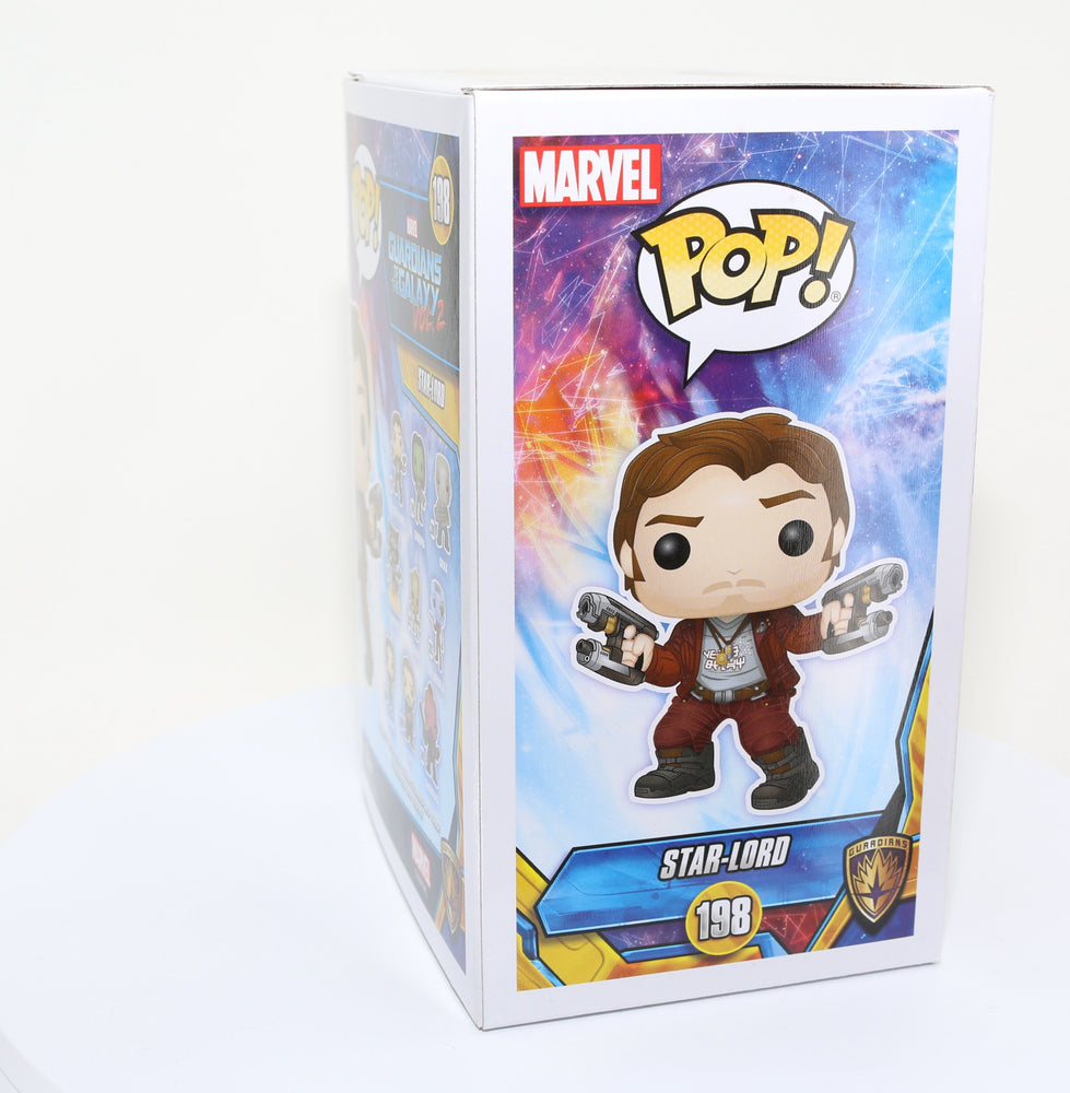 
                  
                    Chris Pratt as Star-Lord in Guardians of the Galaxy Vol. 2 (SWAU) Signed Funko POP! #198
                  
                