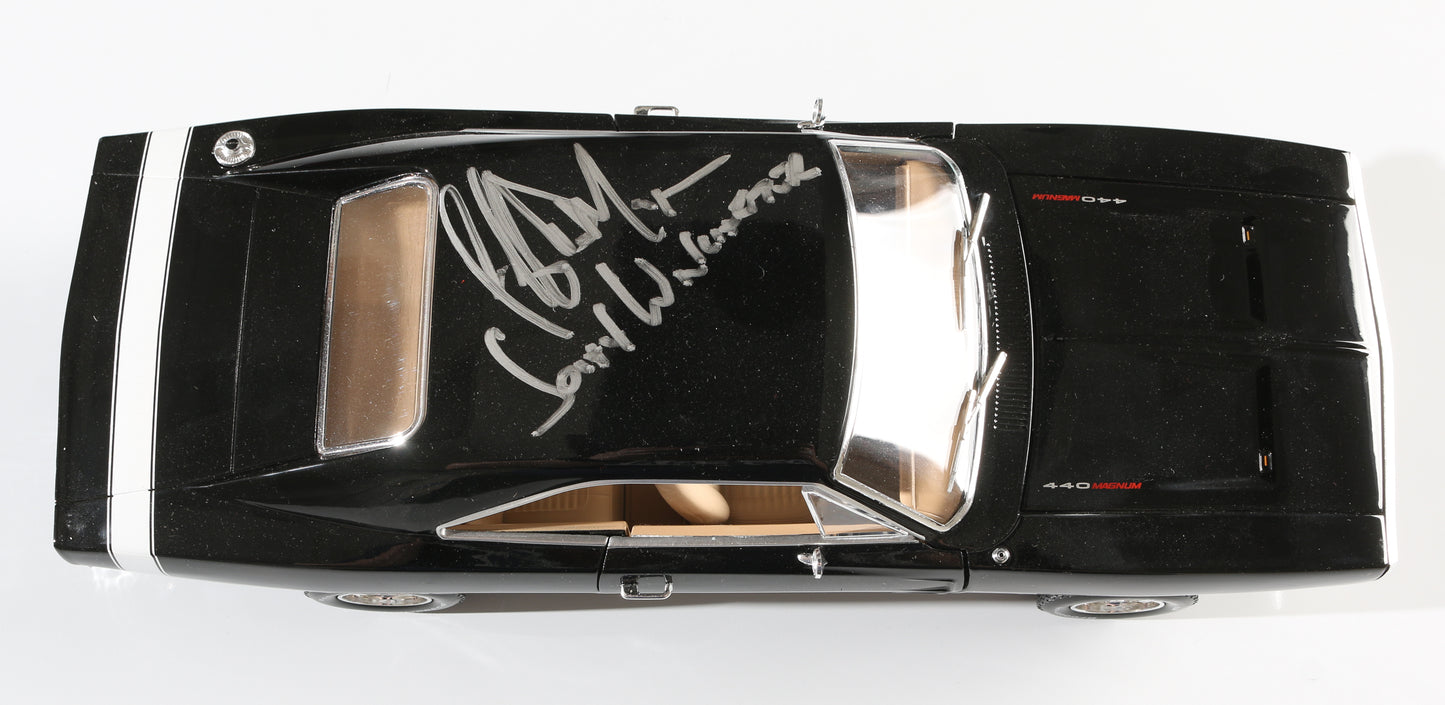 
                  
                    Jeffrey Dean Morgan as John Winchester in Supernatural Signed Greenlight Artisan 1:18 Scale Model 1967 Chevrolet Impala Sport Sedan with Character Name
                  
                