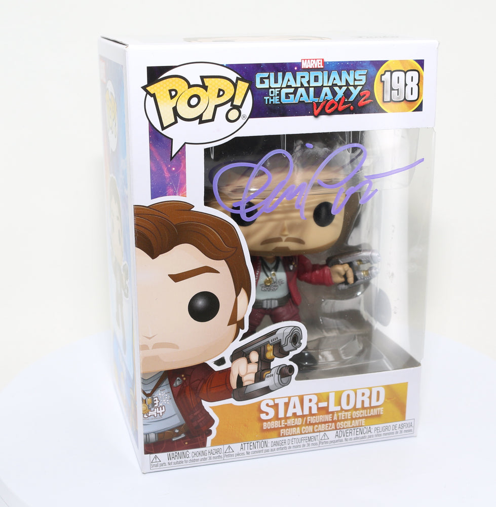 
                  
                    Chris Pratt as Star-Lord in Guardians of the Galaxy Vol. 2 (SWAU) Signed Funko POP! #198
                  
                