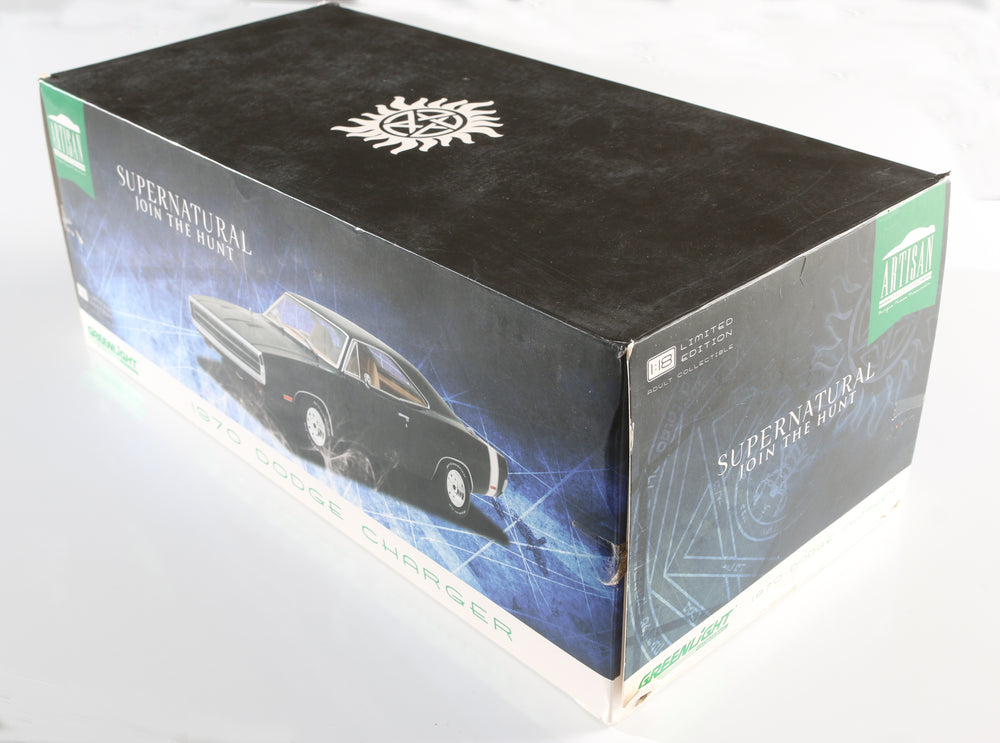 
                  
                    Jeffrey Dean Morgan as John Winchester in Supernatural Signed Greenlight Artisan 1:18 Scale Model 1967 Chevrolet Impala Sport Sedan with Character Name
                  
                