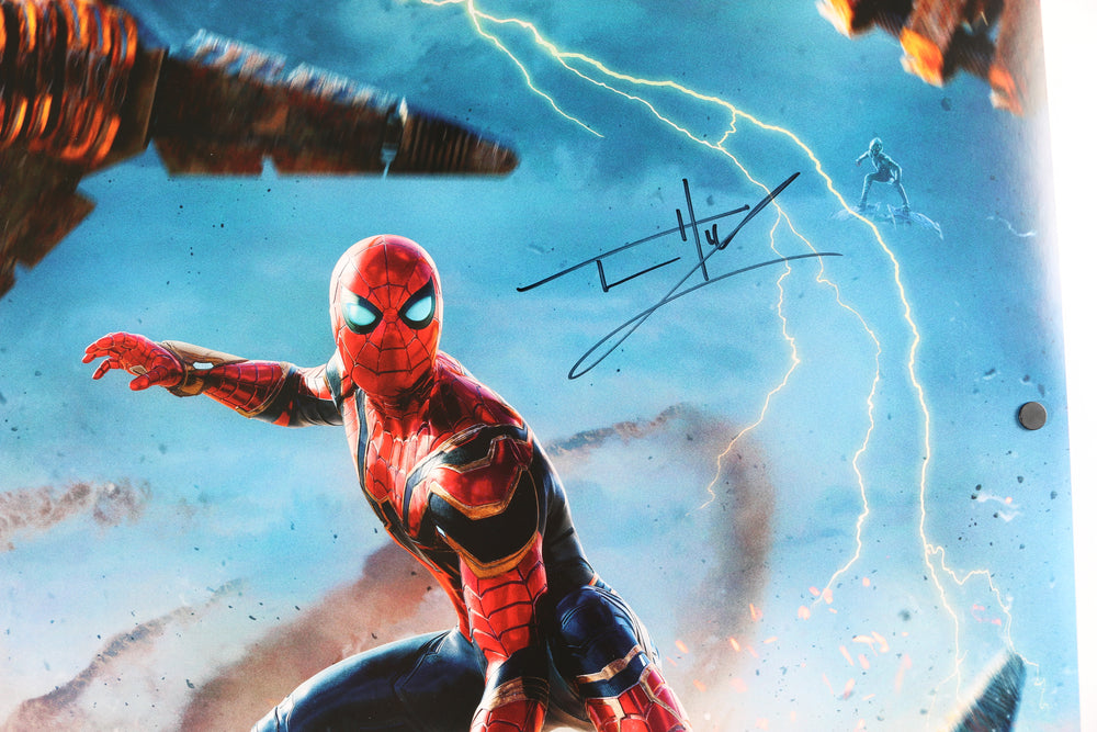 
                  
                    Tom Holland as Spider-Man in Spider-Man: No Way Home (JSA / The Brothers Trust) Signed 27x40 Poster
                  
                