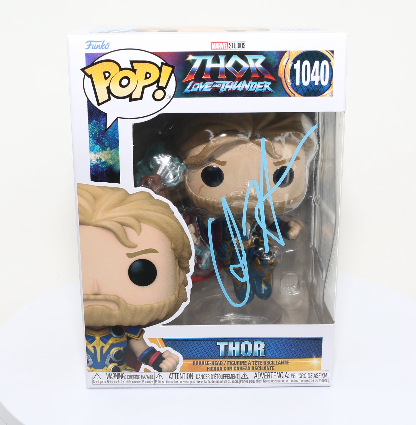 
                  
                    Chris Hemsworth as Thor in Thor: Love and Thunder (SWAU) Signed Funko POP! #1040
                  
                