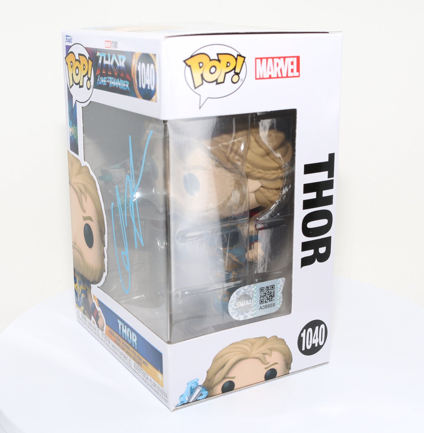 
                  
                    Chris Hemsworth as Thor in Thor: Love and Thunder (SWAU) Signed Funko POP! #1040
                  
                