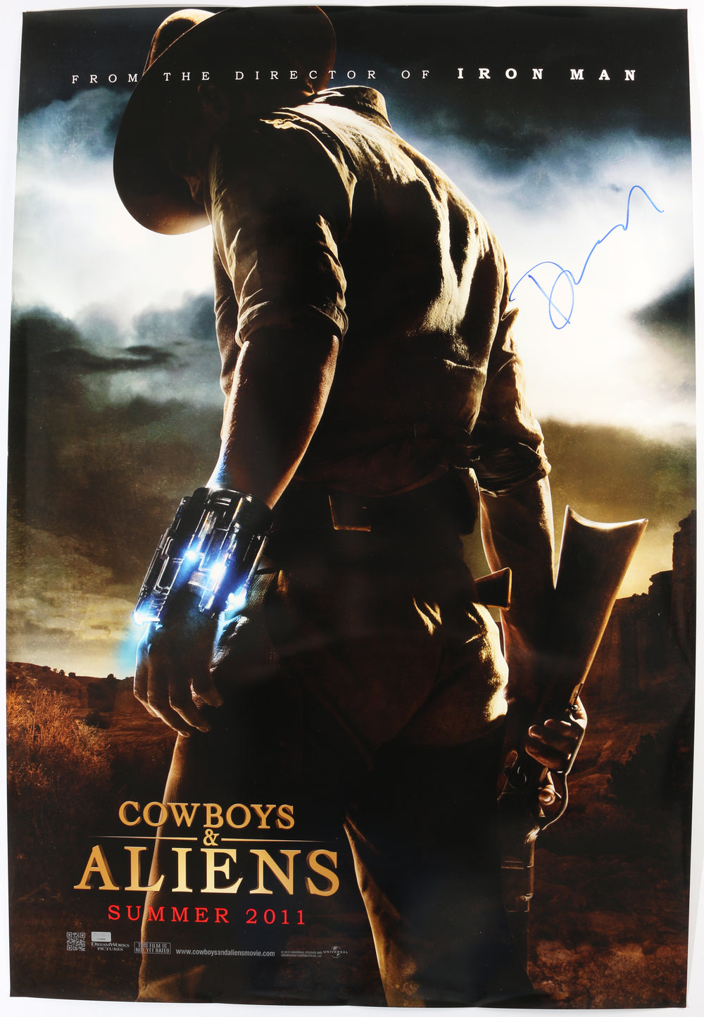 Daniel Craig as Jake Lonergan in Cowboys & Aliens (Celebrity Authentics) Signed 27x40 Poster