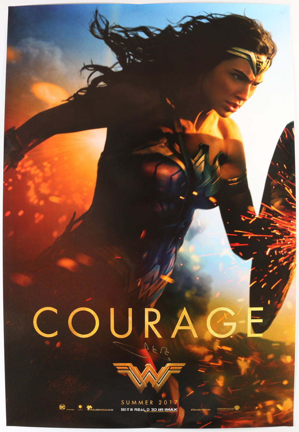 Gal Gadot as Wonder Woman in Wonder Woman Signed 27x40 Poster
