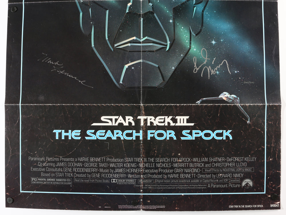 
                  
                    Leonard Nimoy as Spock / Director & Mark Lenard as Sarek in Star Trek III: The Search for Spock Signed 27x41 Poster
                  
                