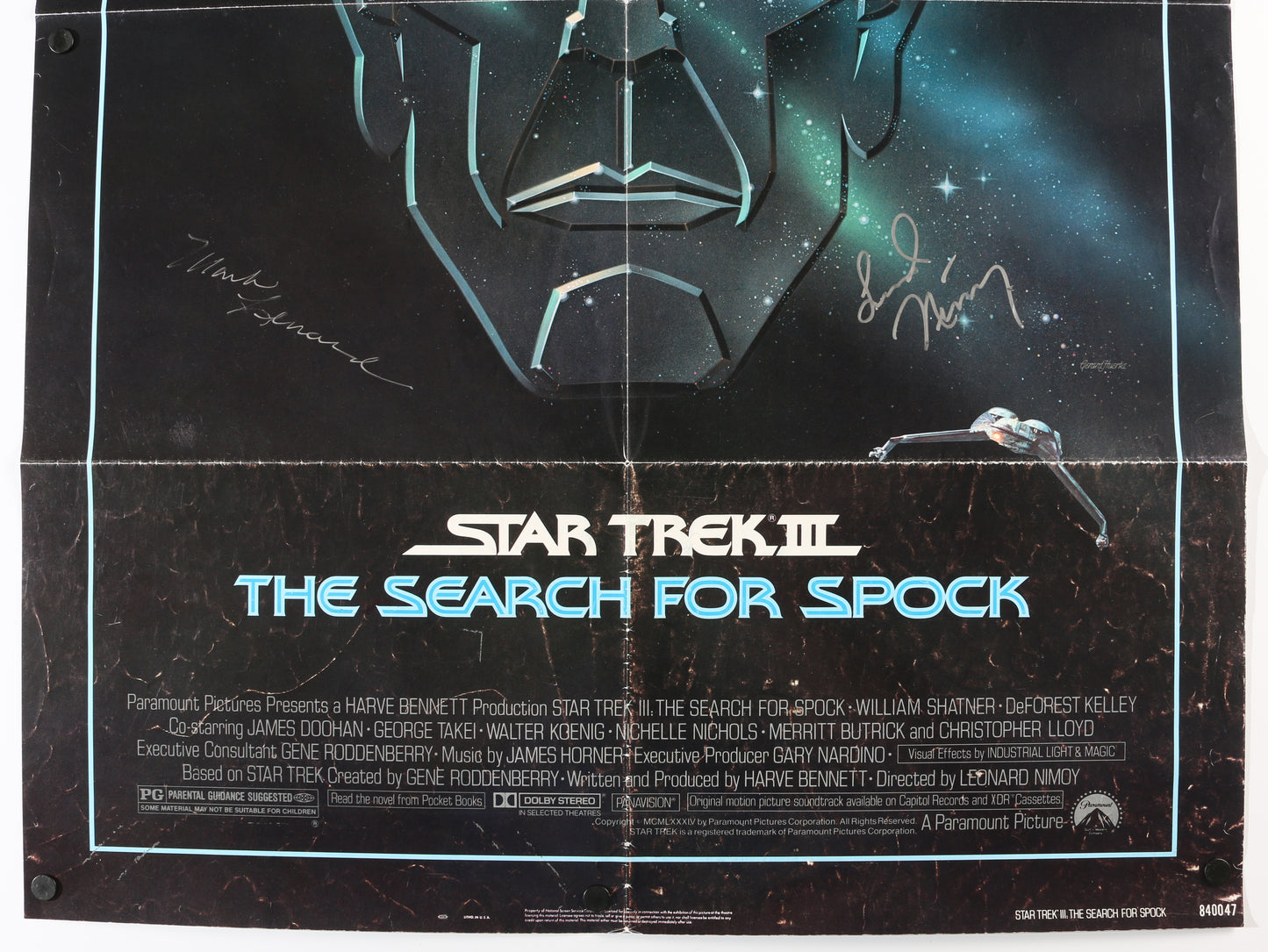 
                  
                    Leonard Nimoy as Spock / Director & Mark Lenard as Sarek in Star Trek III: The Search for Spock Signed 27x41 Poster
                  
                