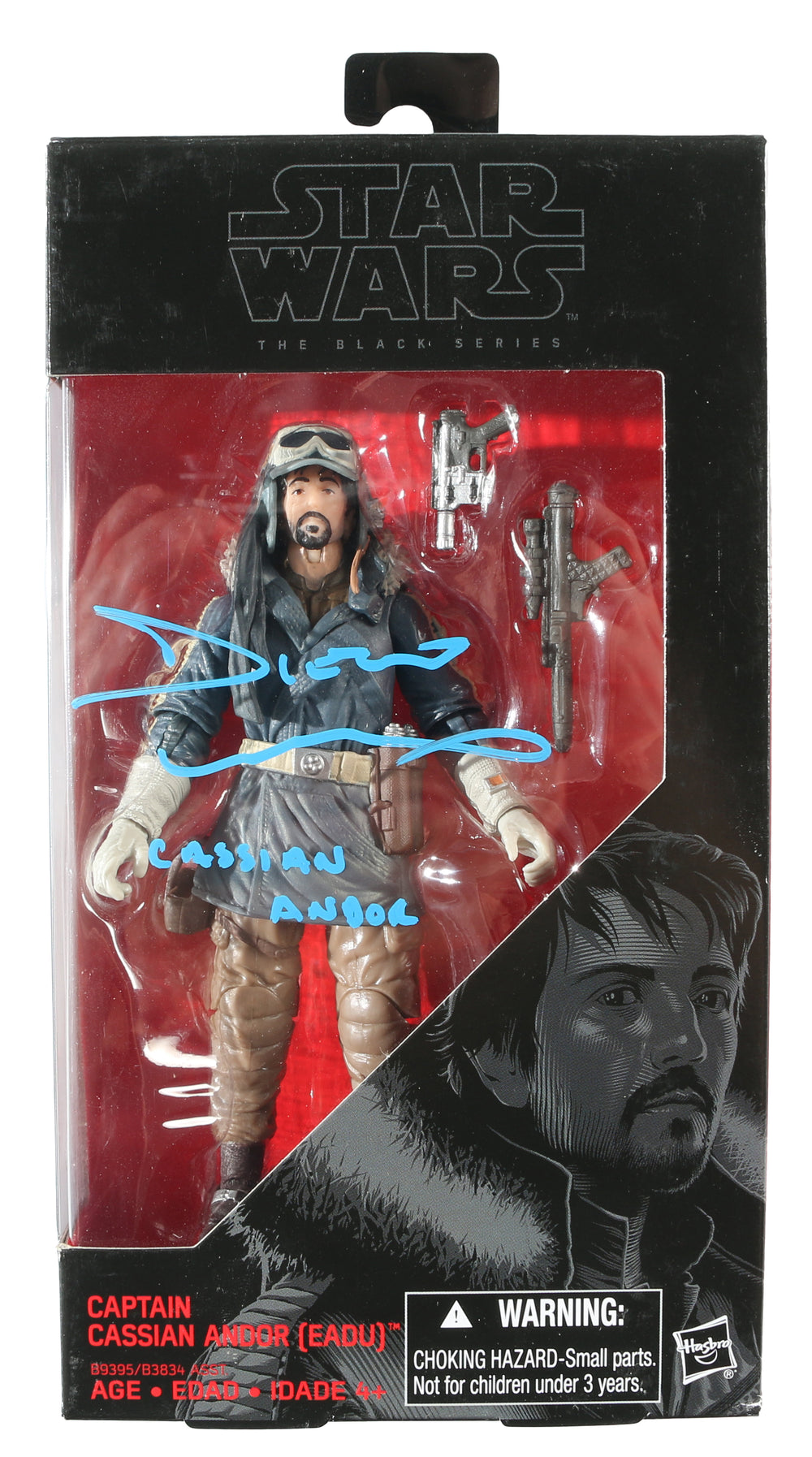 Diego Luna as Cassian Andor in Rogue One: A Star Wars Story (SWAU) Signed Black Series Action Figure with Character Name
