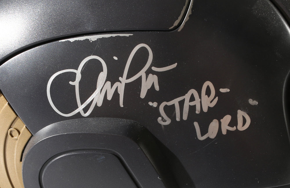 
                  
                    Chris Pratt as Star-Lord in Guardians of the Galaxy (SWAU) Signed Hasbro Legends Series Prop Replica Helmet
                  
                