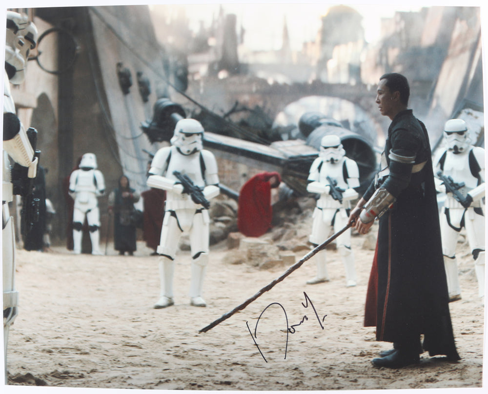 Donnie Yen as Chirrut Îmwe in Rogue One: A Star Wars Story Signed 16x20 Photo