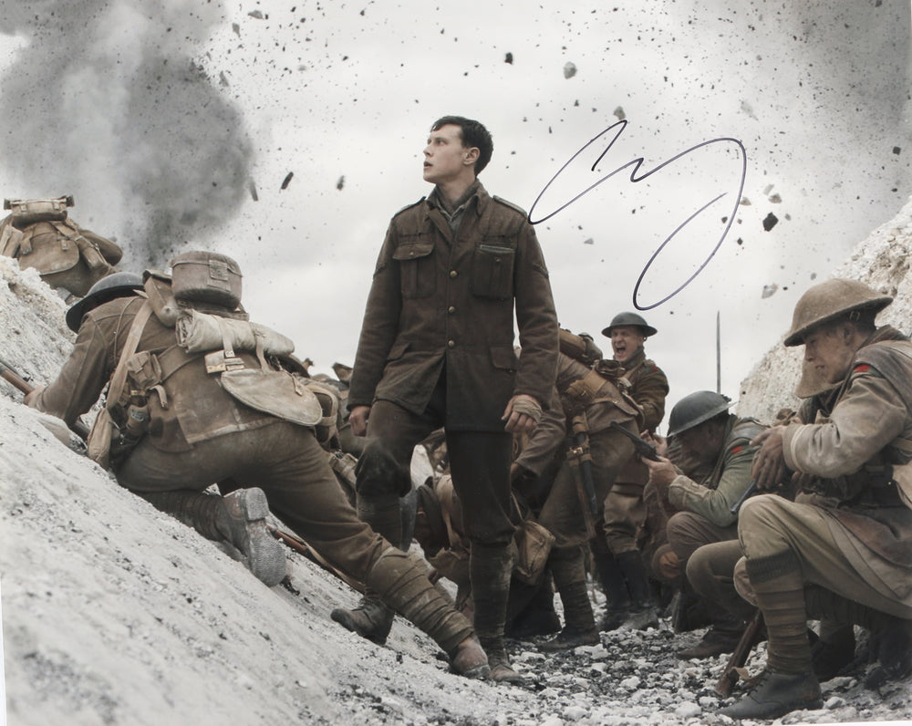 George MacKay as Lance Corporal Schofield in 1917 Signed 16x20 Photo