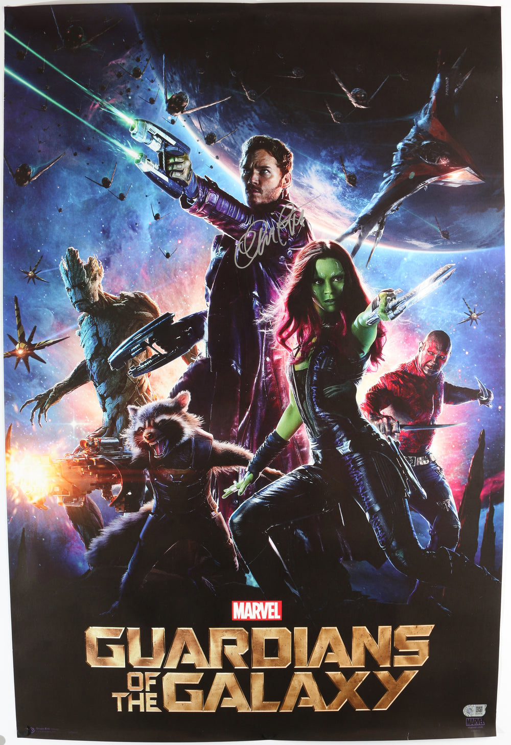 Chris Pratt as Star-Lord in Guardians of the Galaxy (SWAU) Signed 24x36 Poster