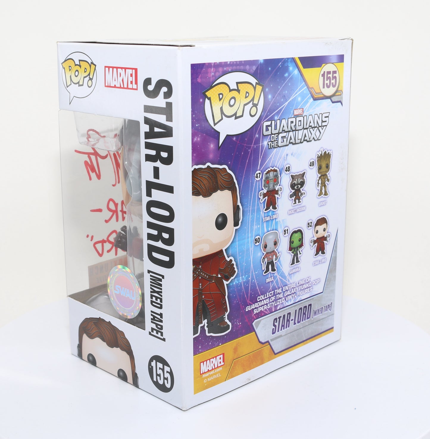 
                  
                    Chris Pratt as Star-Lord in Guardians of the Galaxy Box Lunch Exclusive (SWAU) Signed Funko POP! #155 with Character Name
                  
                