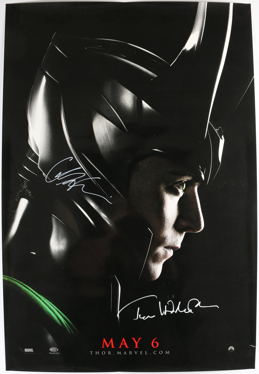 Tom Hiddleston as Loki & Chris Hemsworth as Thor in Thor Signed 27x40 Poster