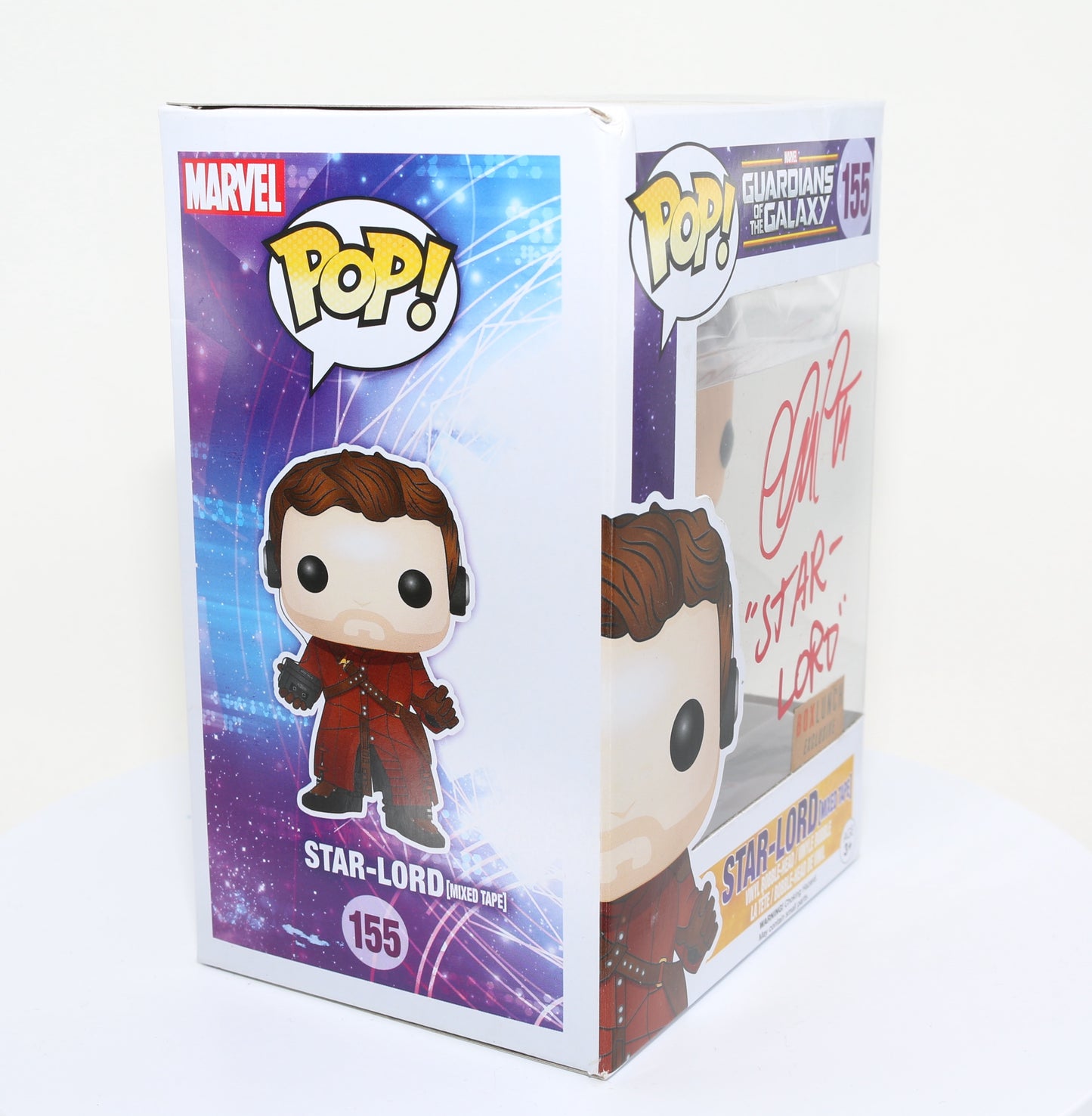 
                  
                    Chris Pratt as Star-Lord in Guardians of the Galaxy Box Lunch Exclusive (SWAU) Signed Funko POP! #155 with Character Name
                  
                