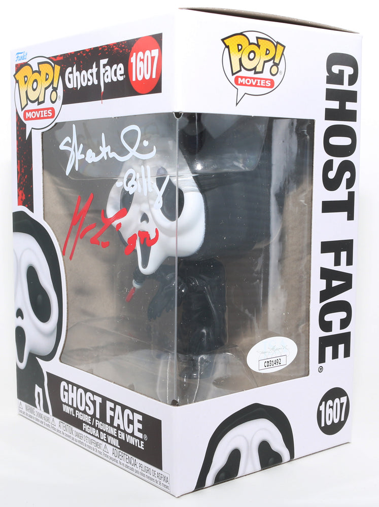 
                  
                    Skeet Ulrich as Billy Loomis & Matthew Lillard as Stu Macher in Scream (JSA) Signed Funko POP! #1607 with Character Names
                  
                