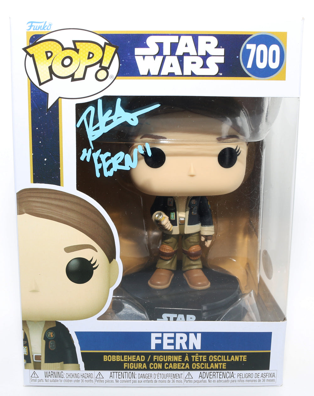 Ryan Kiera Armstrong as Fern in Star Wars: Skeleton Crew (JSA) Signed Funko POP! #700 with Character Name