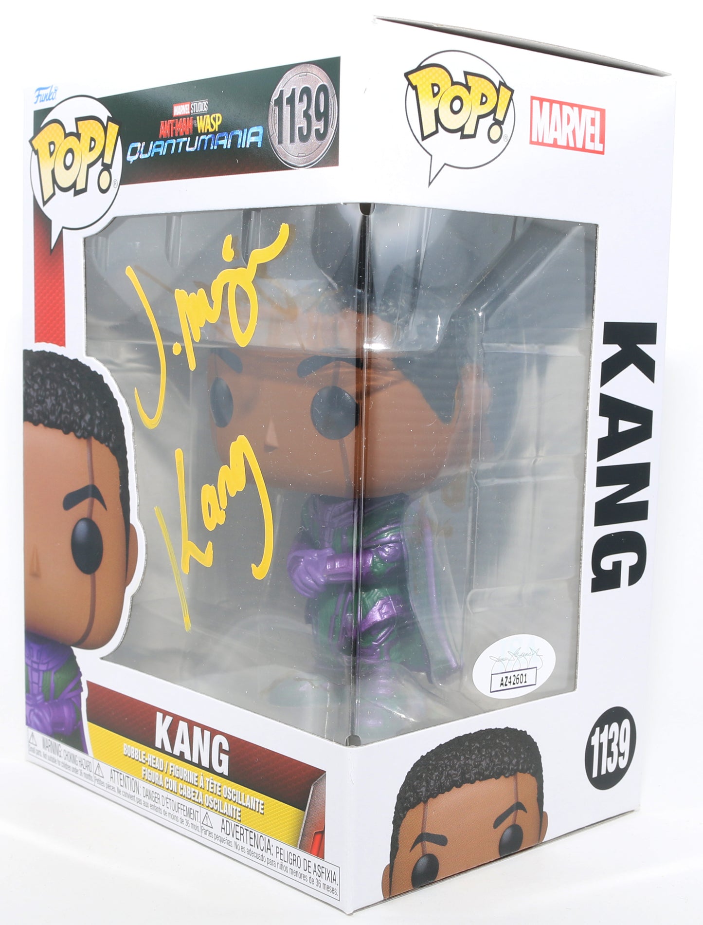 
                  
                    Jonathan Majors as Kang the Conquerer in Ant-Man & The Wasp (JSA) Signed Funko POP! #1139 with Character Name
                  
                