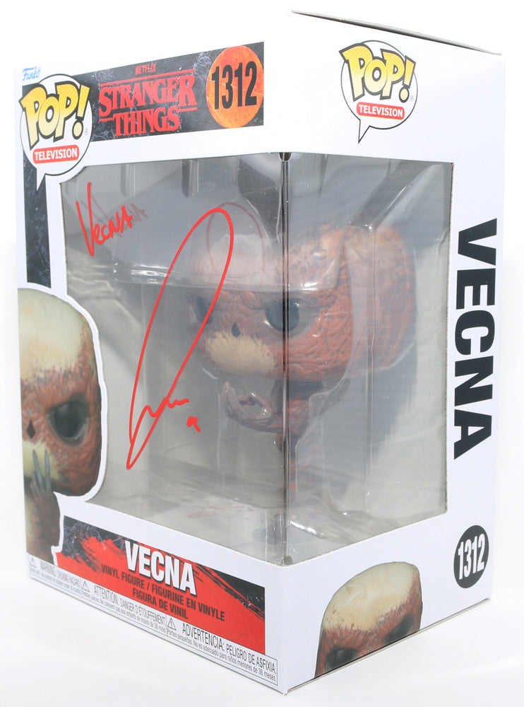 
                  
                    Jamie Campbell Bower as Vecna in Stranger Things Signed Funko POP! #1312 with Character Name
                  
                