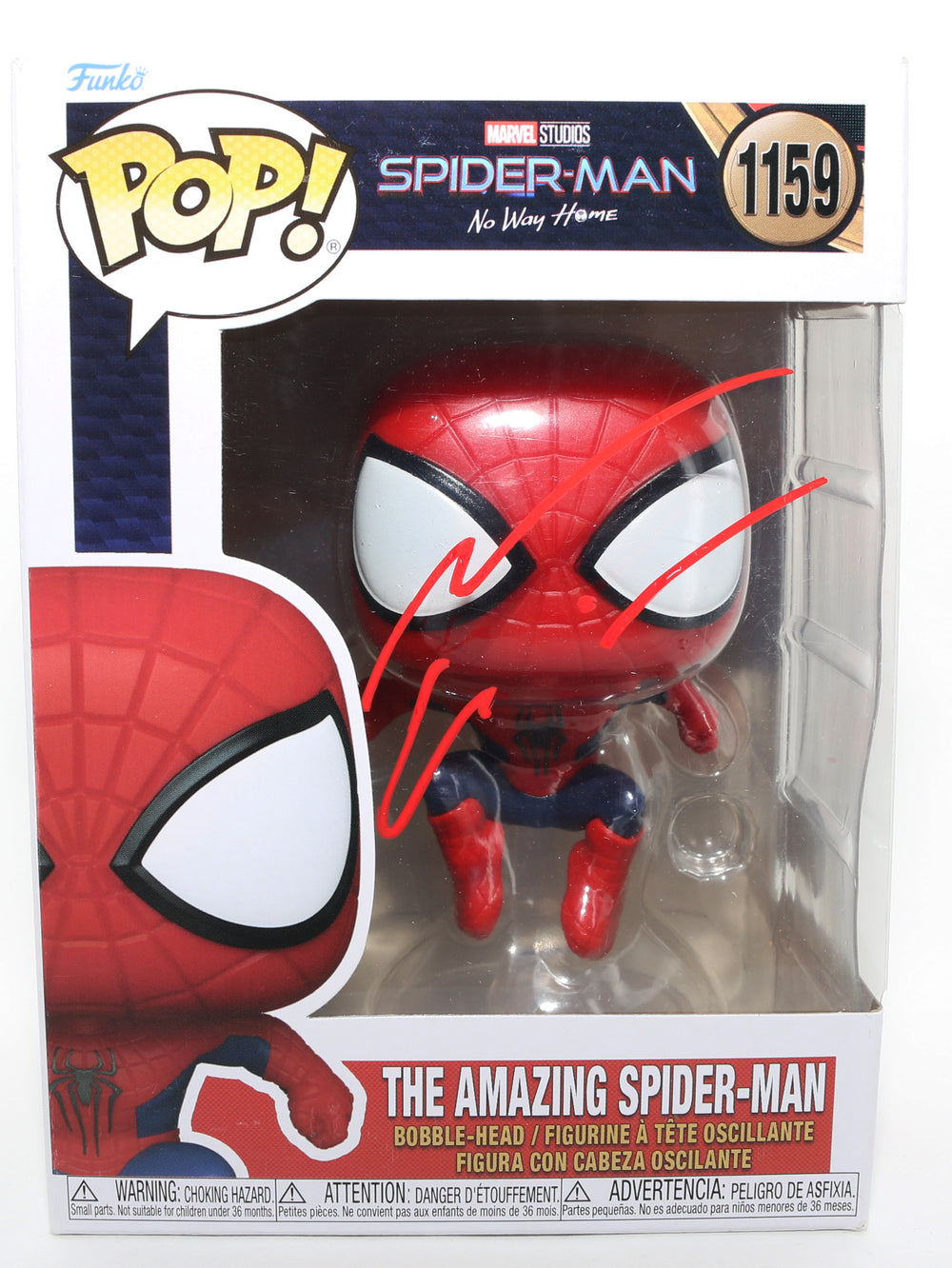 Andrew Garfield as The Amazing Spider-Man in Spider-Man: No Way Home Previews Exclusive (Beckett) Signed Funko POP! #1159