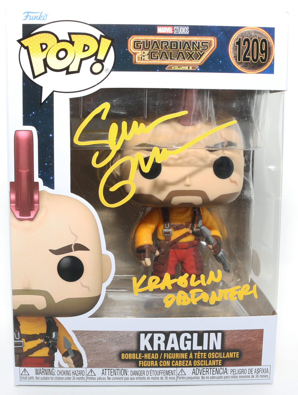 Sean Gunn as Kraglin Obfonteri in Guardians of the Galaxy Vol. 3 (JSA) Signed Funko POP! #1209 with Character Name