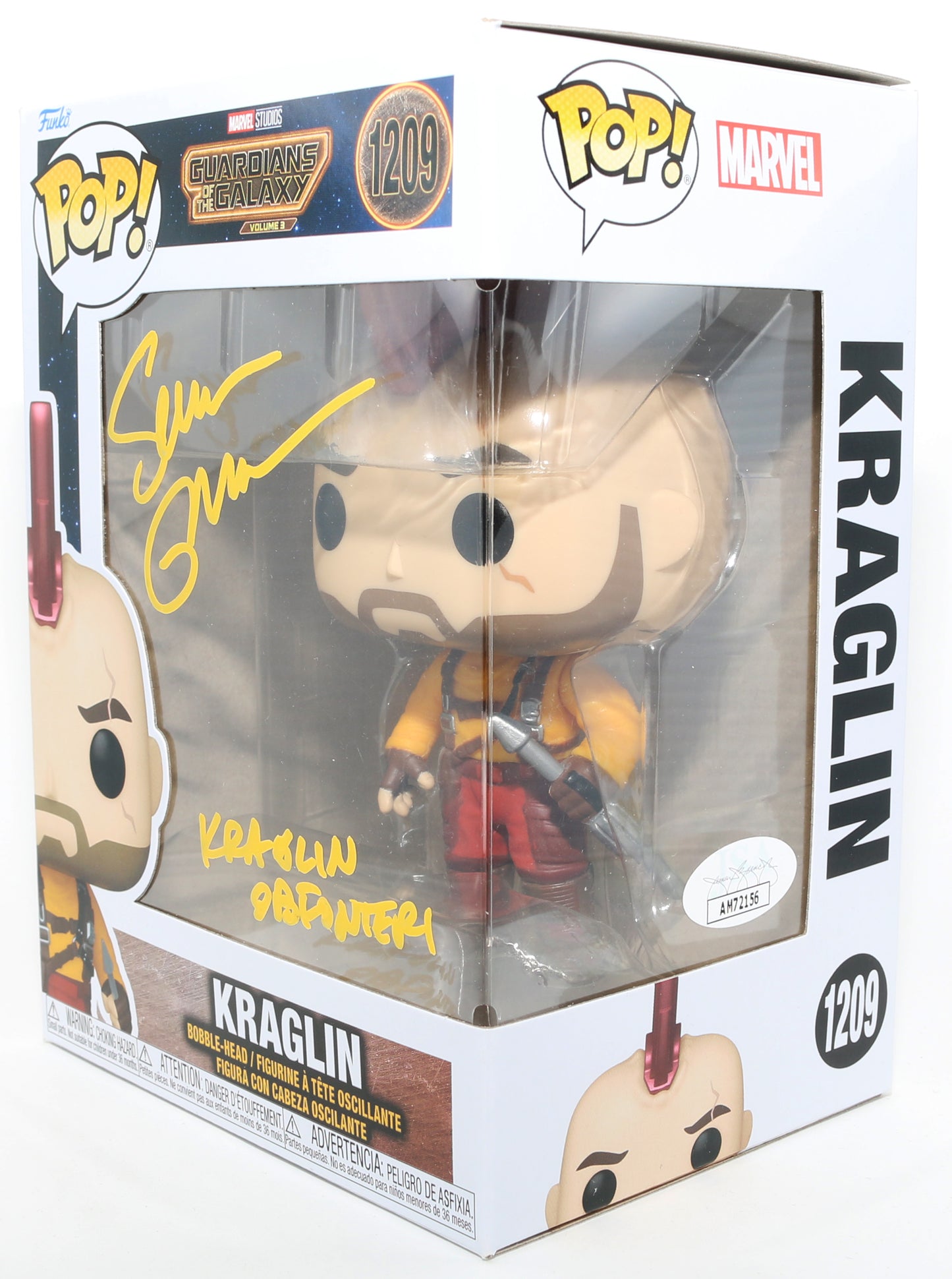 
                  
                    Sean Gunn as Kraglin Obfonteri in Guardians of the Galaxy Vol. 3 (JSA) Signed Funko POP! #1209 with Character Name
                  
                