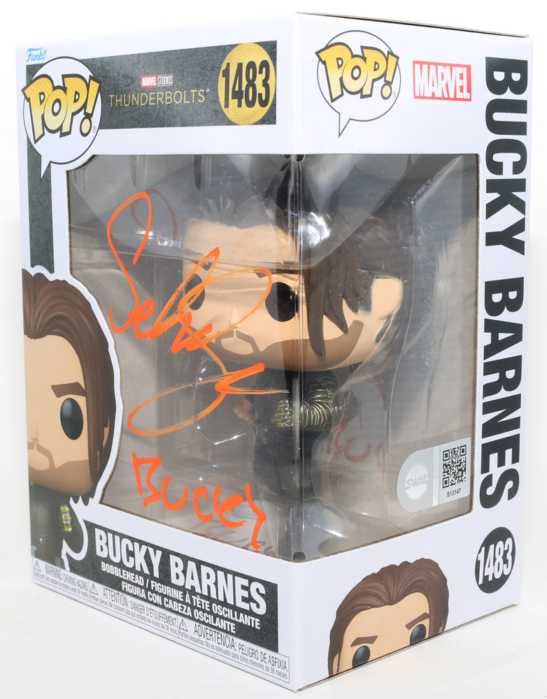 
                  
                    Sebastian Stan as Bucky Barnes / Winter Soldier in Marvel's Thunderbolts* / The New Avengers (SWAU) Signed Funko POP! #1483 with Character Name
                  
                