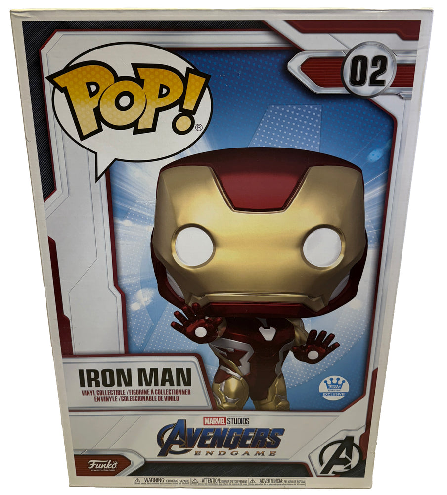 
                  
                    Robert Downey Jr. as Iron Man in Avengers: Endgame (SWAU) Signed 18" Mega Sized Funko POP! #02 with Character Name & Quote
                  
                
