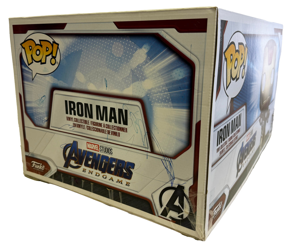 
                  
                    Robert Downey Jr. as Iron Man in Avengers: Endgame (SWAU) Signed 18" Mega Sized Funko POP! #02 with Character Name & Quote
                  
                