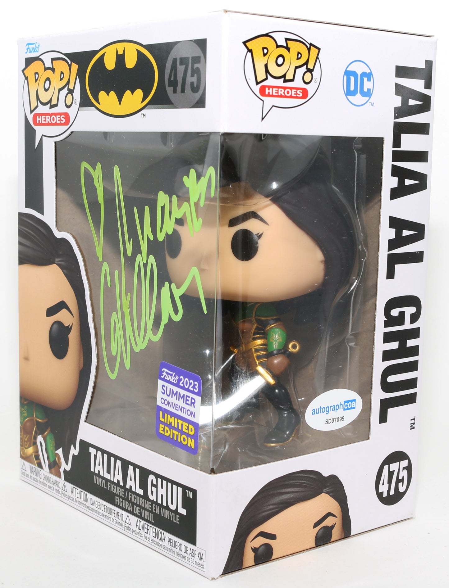 
                  
                    Marion Cotillard as Talia Al Ghul in The Dark Knight Rises 2023 Summer Convention Limited Edition (ACOA) Signed Funko POP! #475
                  
                