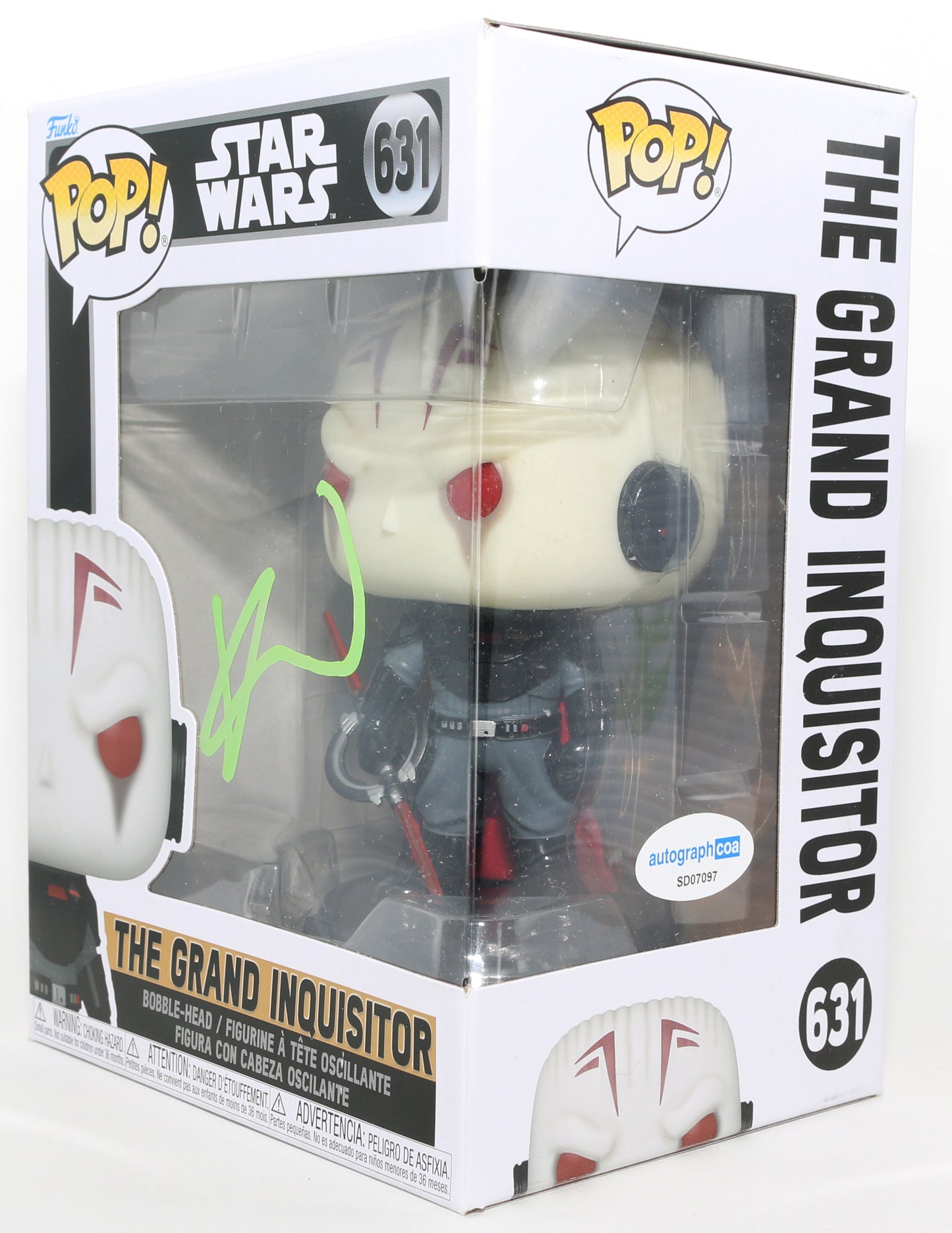 
                  
                    Rupert Friend as The Grand Inquisitor in Star Wars: Obi-Wan Kenobi (ACOA) Signed Funko POP! #631
                  
                